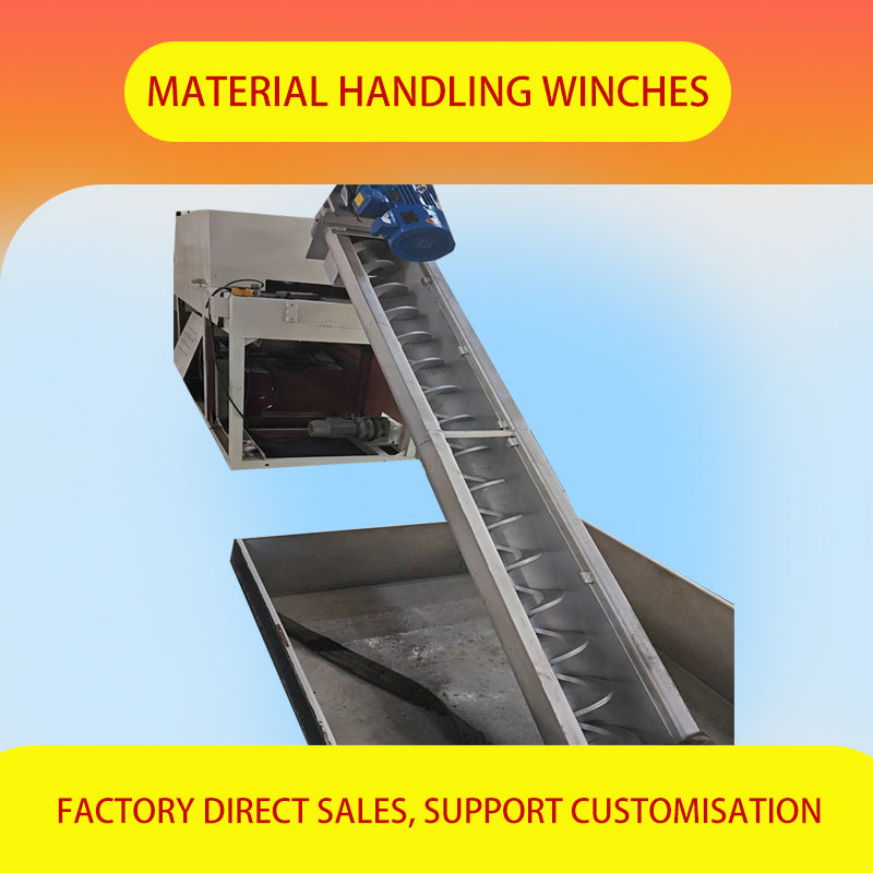 HUAFA Material Conveying Winches（Products can be customized, price ask customer service）U-type screw conveyor  Shaftless auger conveyor