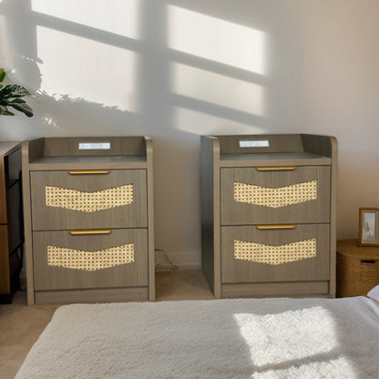 TONGLI bedside table（Ask customer service for specific prices）Solid wood three drawer nightstand  Storage Cabinet Mini Bedside