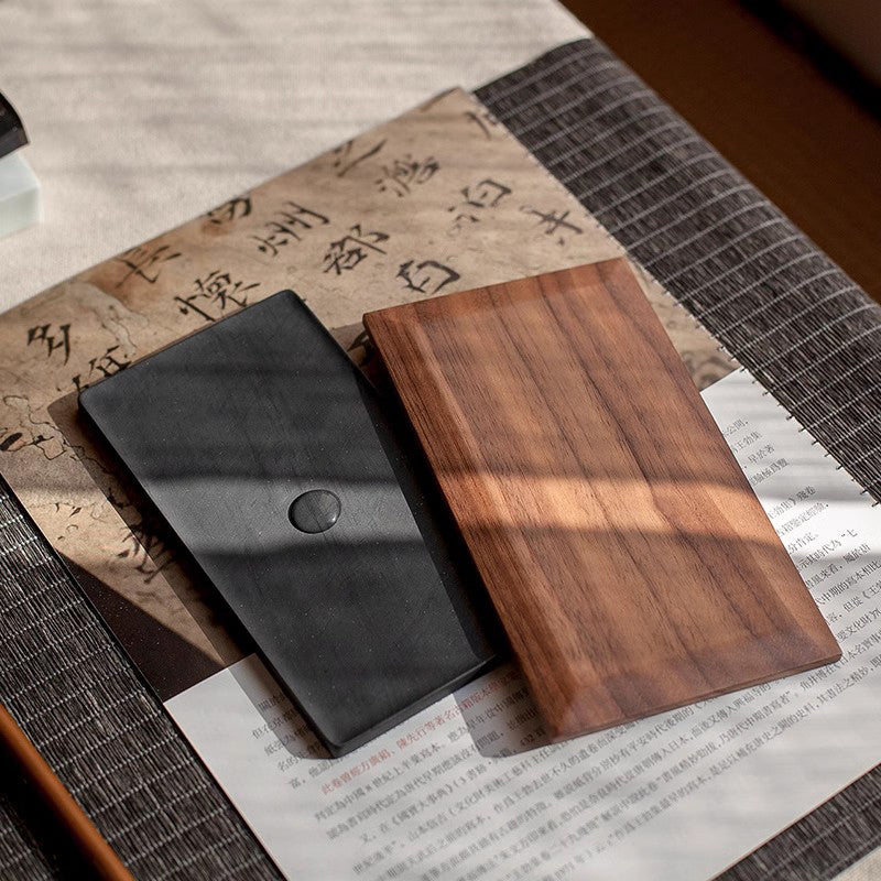 XUANYAN Flagship portable inkstone  Hui Xin Zhai natural stone Duaninkstone