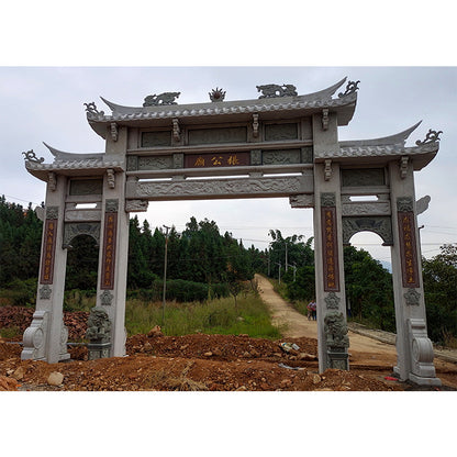 XIEXIN Stone archway, three doors（Ask customer service for specific prices）