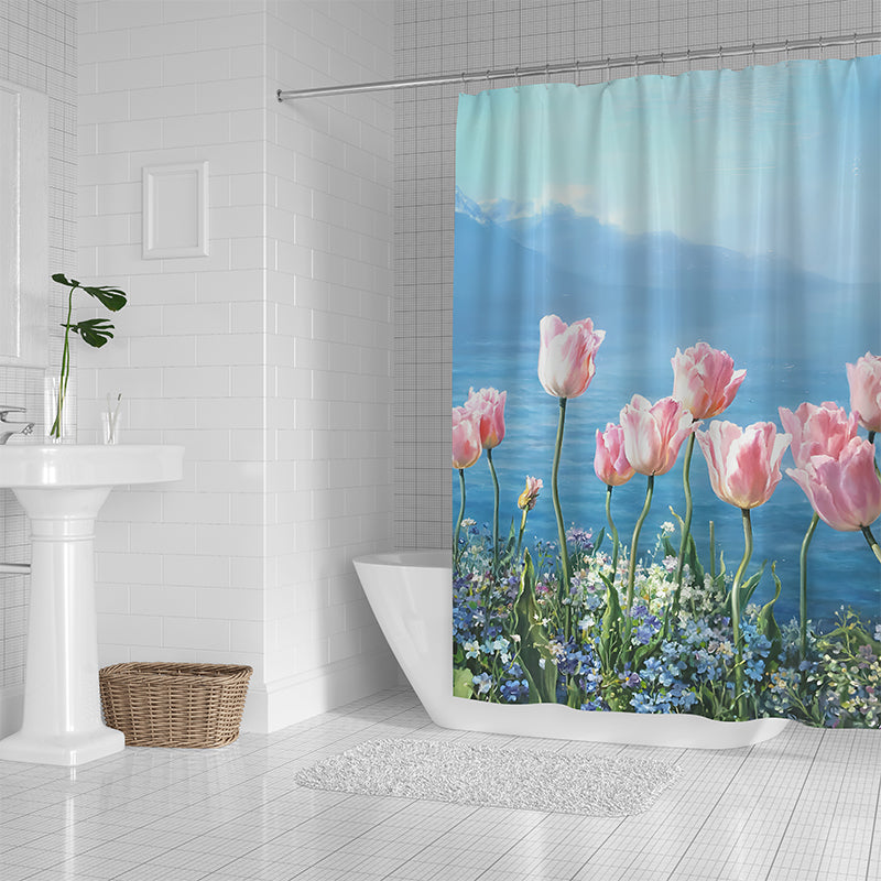 ZHENGYANG Shower curtain 4（Ask customer service for specific prices） Partition curtain light luxury high-grade thick shower curtain