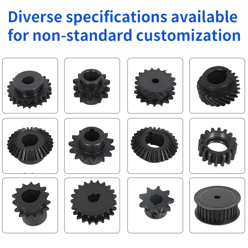 45#steelfinishedhole chain wheel Low noise, high precision, and long lifespan（Products can be customized,This price is for display, price ask customer service）