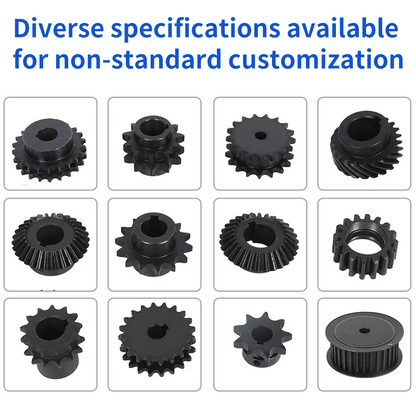 45#steelfinishedhole chain wheel Low noise, high precision, and long lifespan（Products can be customized,This price is for display, price ask customer service）