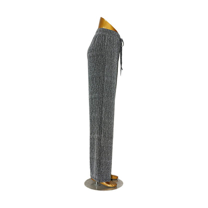TETE  T Shiny Diamond Trousers（Ask customer service for specific prices）Ice silk straight  High-waisted and draped