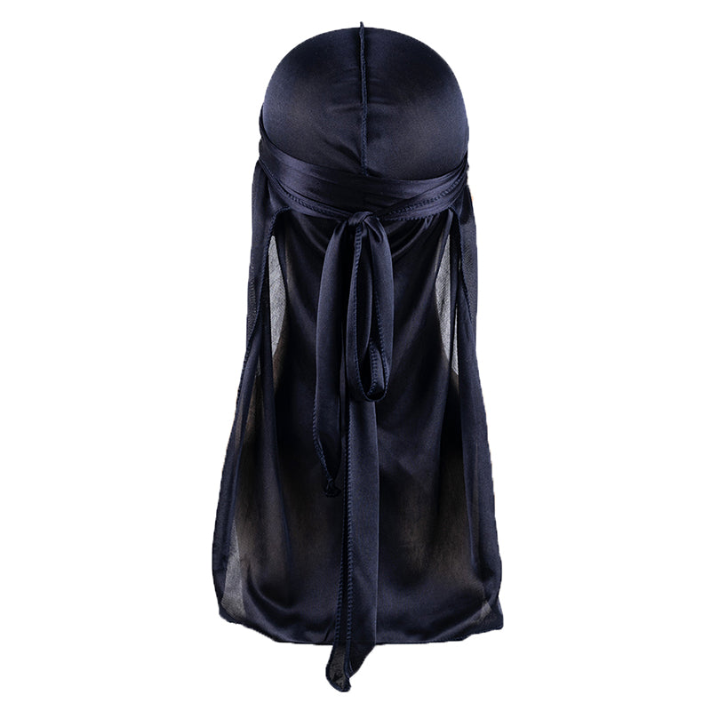 ZHENYANG Bright Cloth Men's Pirate Hat Long Tail Turban (4801) Sweat wicking hip hop elastic imitation silk