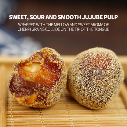 QIYUNSHAN Southern Jujube Granules  sour date cake with tangerine peel  Sweet and sour preserves