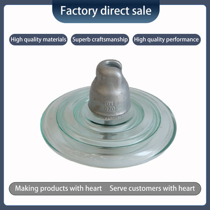 QUANXIN 70KN suspended tempered glass insulator U70b（Ask customer service for specific prices）Disc insulators  Toughened Glass Insulators
