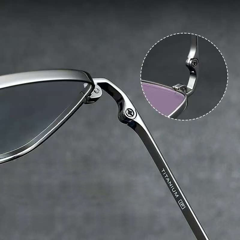 NIXIN Designer titanium ultra-light myopia glasses retro square frame can be fitted with prescription myopia men's models（Ask customer service for specific prices）Blu-ray Business