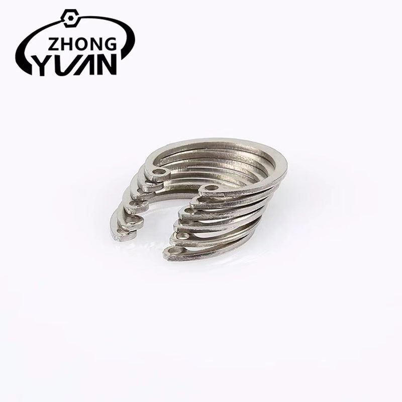ZHONGYUAN Manufacturers direct sales of various specifications of holes with the ring national standard connector stainless steel C-type open ring（Ask customer service for specific prices）Thickened shaft heavy retainer