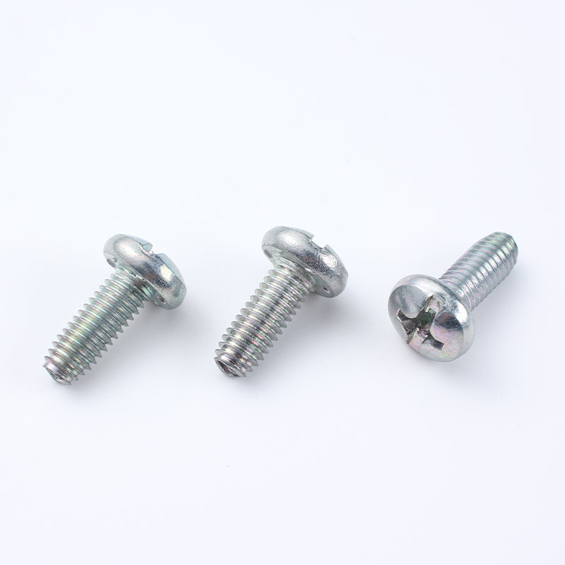SHENGDA Triangular cross recessed pan head screws (trivalent colored zinc plated)（Ask customer service for specific prices）Low head bolt Large flat head screws Fixing bolt