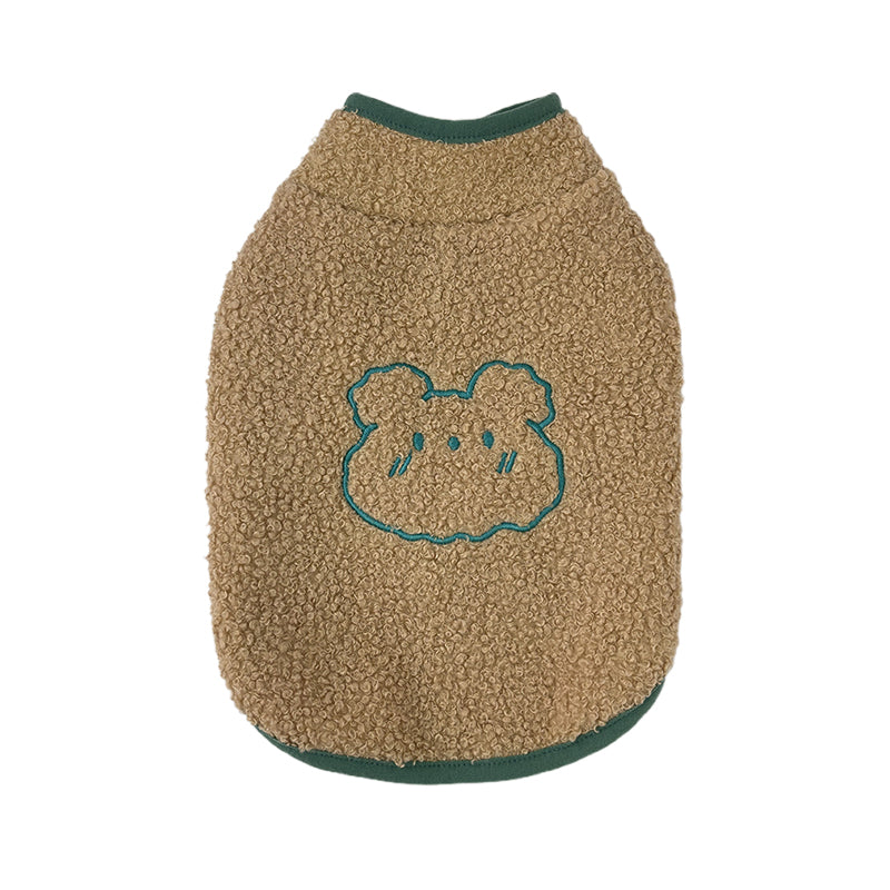 CHAOHUA Bear-Printed Shirt   Cute and warm  Agile in action
