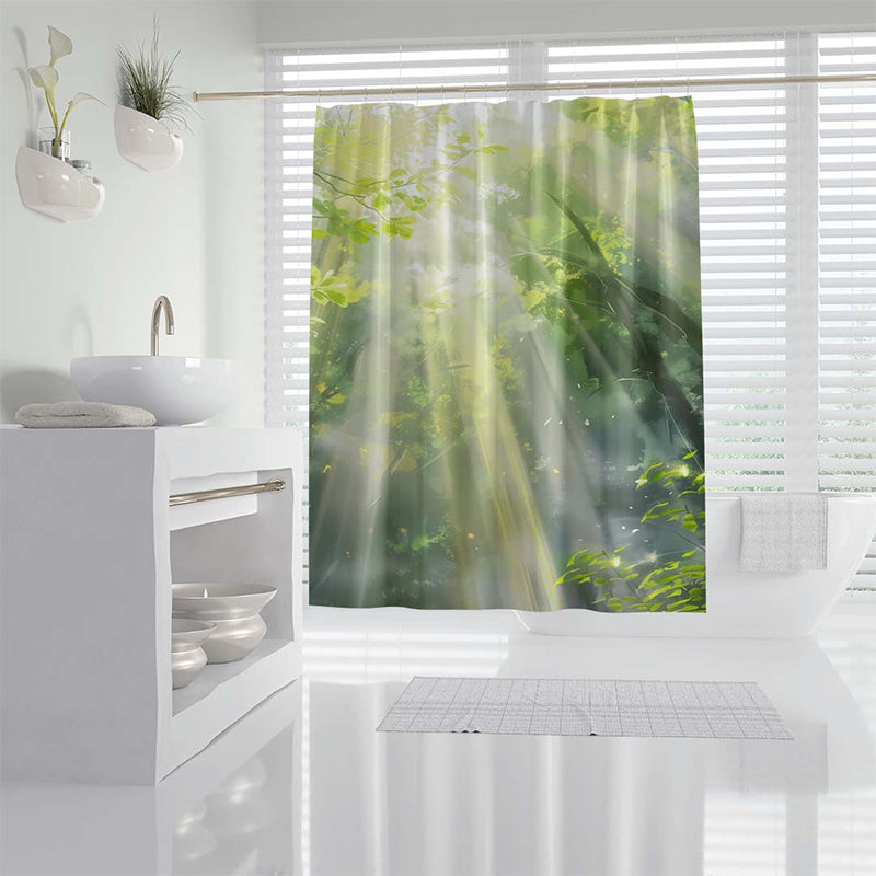 ZHENGYANG Shower curtain 1（Ask customer service for specific prices） Dry and wet separation perforation-free screen
