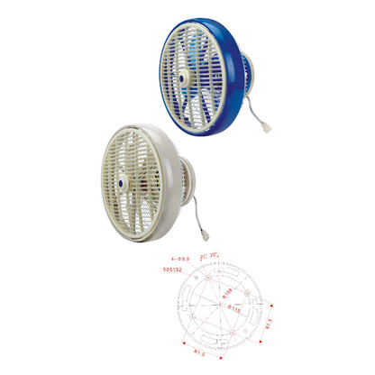 QICHEFUJIAN 12 inch car fan 12V124V  Bus ceiling electric fan ceiling fan