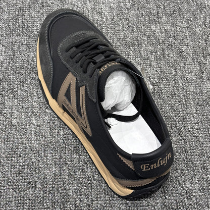 YONGJIA Spring new leather head layer cowhide fashion single shoes men's shoes All match flat comfortable sports casual shoes (85835-61)  Low top non-slip soft sole