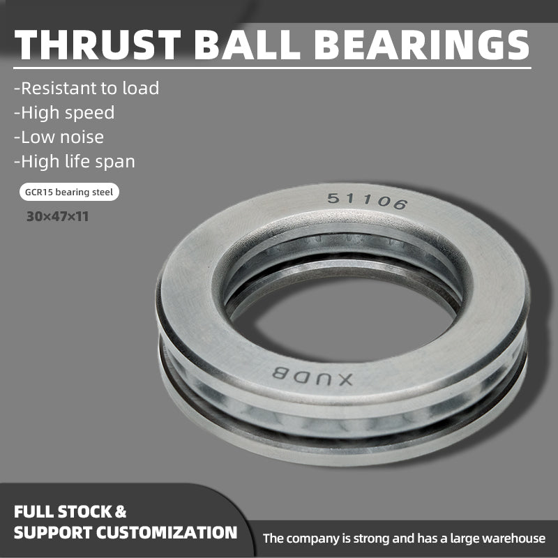 XINOU Thrust ball bearings 51106  Miniature thrust ball bearings  Heavy Duty Thrust Ball Bearings