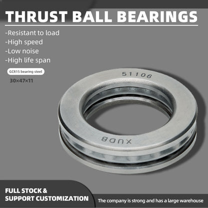 XINOU Thrust ball bearings 51106  Miniature thrust ball bearings  Heavy Duty Thrust Ball Bearings