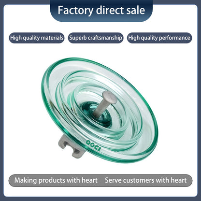 QOCI ELECTRIC 120KN Suspended Tempered Glass Insulator U120b（Starting from 1000，Specific price consulting customer service） Anti-Pollution glass Insulator