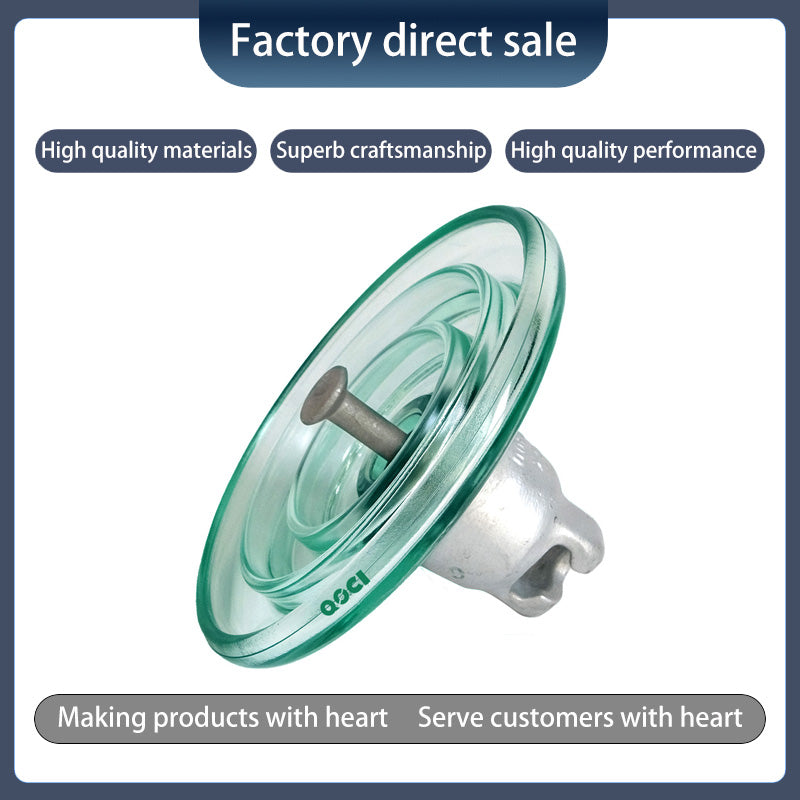 QOCI ELECTRIC 120KN Suspended Tempered Glass Insulator U120b（Starting from 1000，Specific price consulting customer service） Anti-Pollution glass Insulator