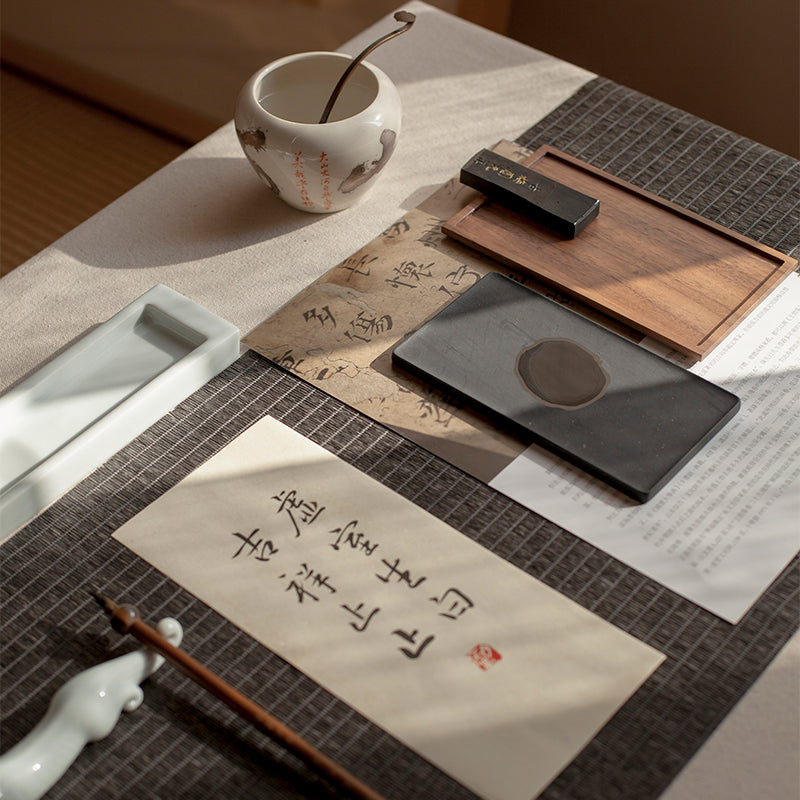 XUANYAN Flagship portable inkstone  Hui Xin Zhai natural stone Duaninkstone