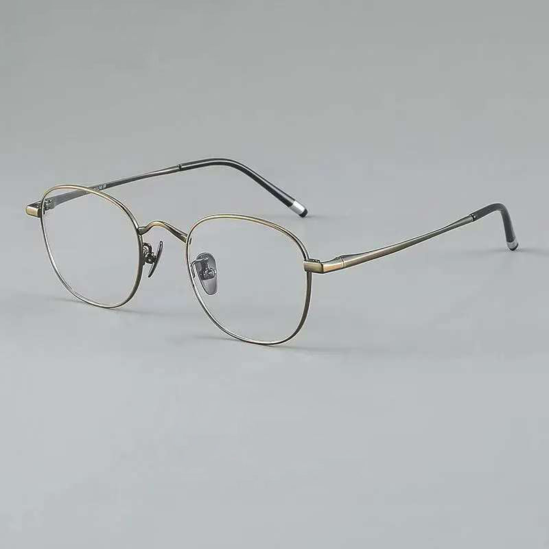 NIXIN Retro Wannabe Turtle Designer Model Pure Titanium Plate Ultra Light Eyeglass Frames for Men and Women（Customized products, specific price ask customer service）Anti-blue light color-changing myopia