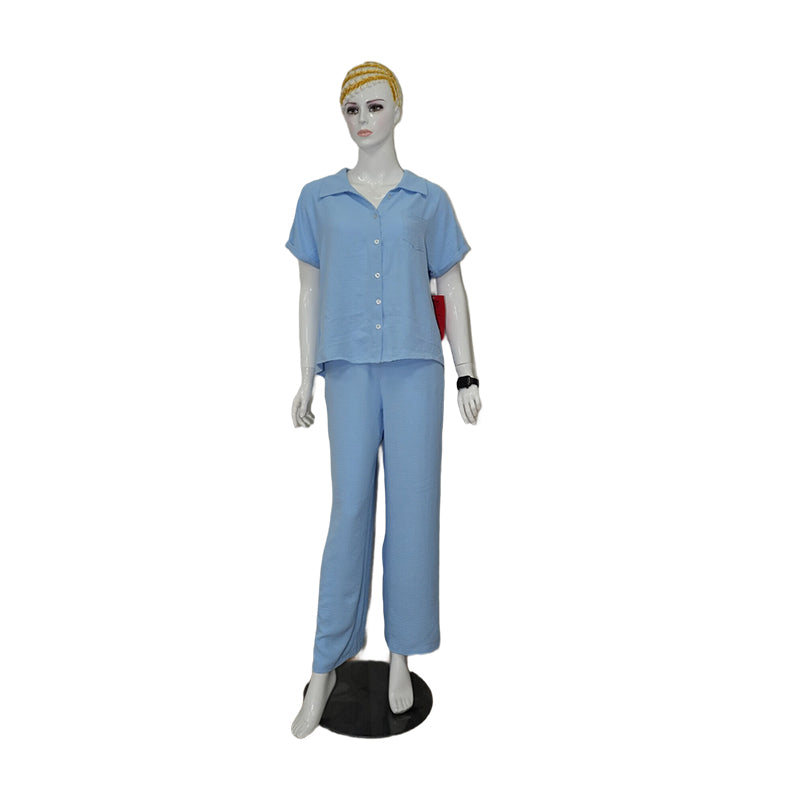 TETE Ice silk wrinkle set（Ask customer service for specific prices）smart casual  Ramie Shirt Set