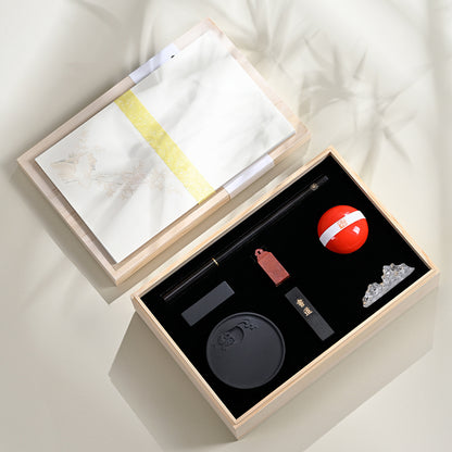 XUANYAN Pinghu autumn moon   Primary custom gift box entry brush painting and calligraphy