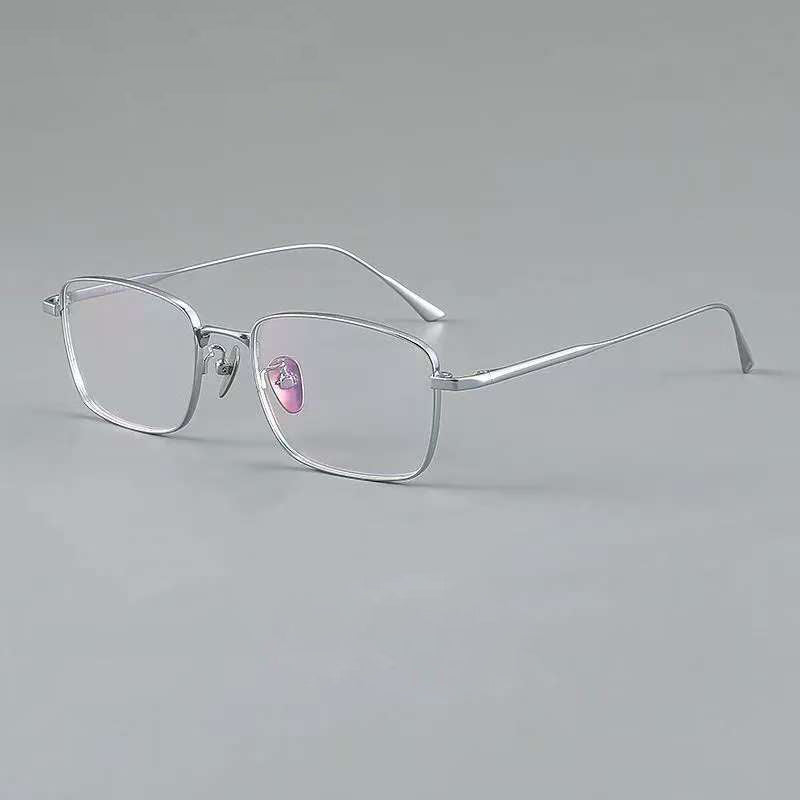 NIXIN Designer titanium ultra-light myopia glasses retro square frame can be fitted with prescription myopia men's models（Ask customer service for specific prices）Blu-ray Business