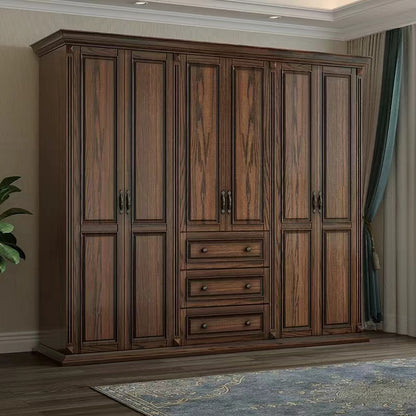 HENGLONG Whole house custom log paint series: cabinet door（Ask customer service for specific prices）Solid wood bookcase light luxury locker