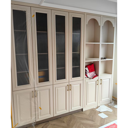 HUIBANG Simple Luxury Series Wooden Wine Cabinet（Products can be customized, price ask customer service）Solid wood multi-layer wine cabinet  Door Control Sensor Light with Book Wine Cooler
