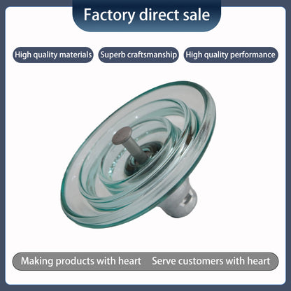 Подвесной стеклянный изолятор QUANXIN 120 кН U120b (уточняйте цены в службе поддержки клиентов) Взрывозащищенные стеклянные изоляторы, устойчивые к ультрафиолетовому излучению и коррозии 