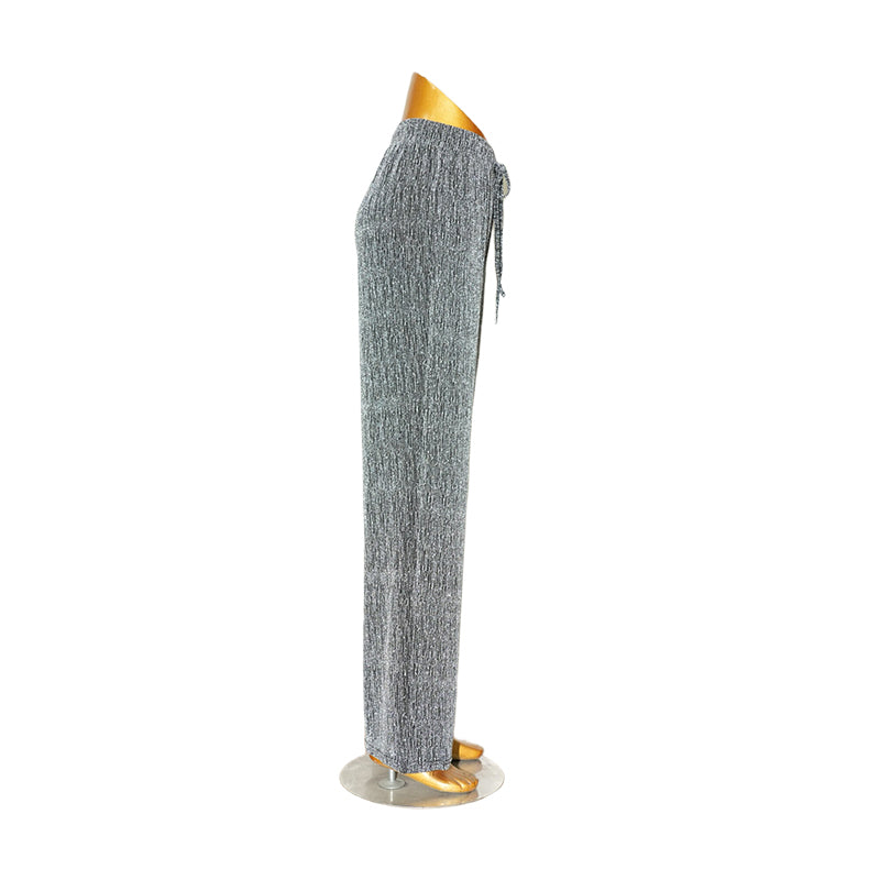 TETE  T Shiny Diamond Trousers（Ask customer service for specific prices）Ice silk straight  High-waisted and draped