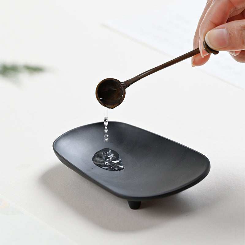 XUANYAN Fang Tang dustpan inkstone  Calligraphy dustpan Xuan inkstone portable