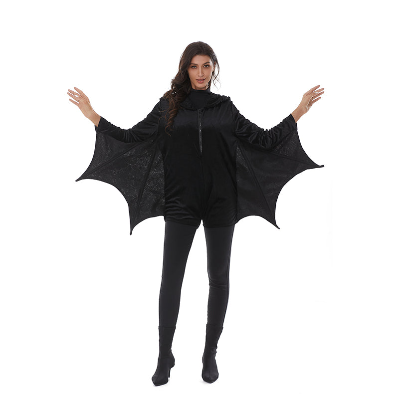 CAIYUN Black hooded female bat 1 piece set Y8809 costume A kindergarten party