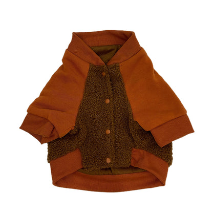 CHAOHUA Brown hoodie   Two-foot buckle design  Easy to put on and take off