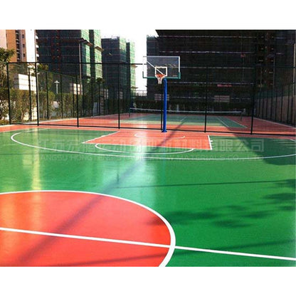 HONGTENG Silicone pu court（Ask customer service for specific prices）National Standard School Plastic Resilient Layer Floor Badminton court materials