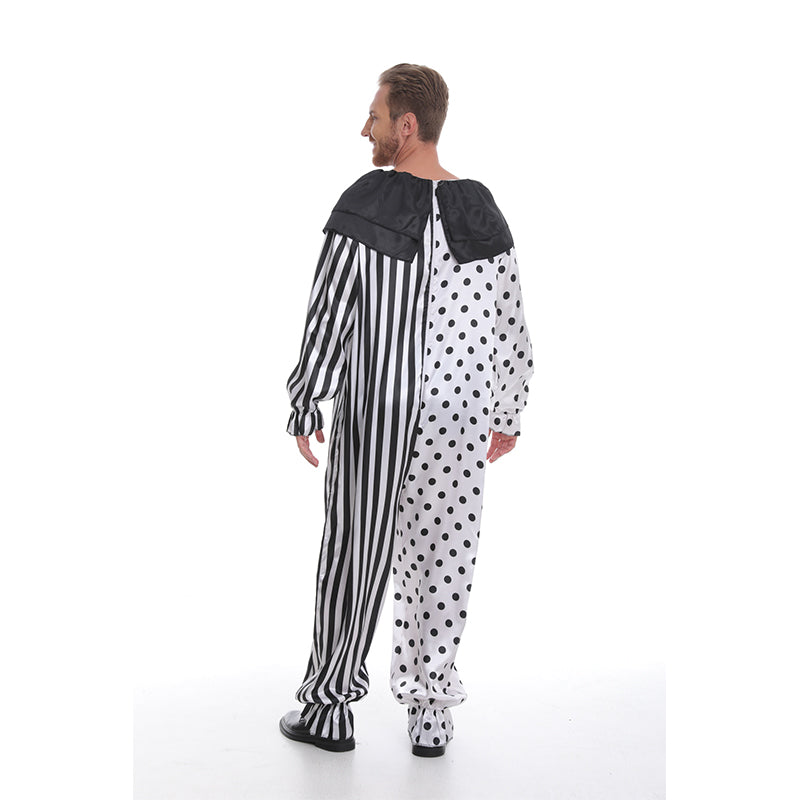 CAIYUN 2-piece clown jumpsuit for men (Onesie + wig) YJS1003 Funky prop Role play