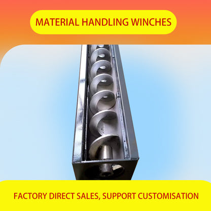 HUAFA Material Conveying Winches（Products can be customized, price ask customer service）U-type screw conveyor  Shaftless auger conveyor