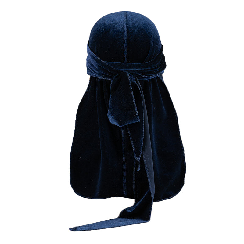 ZHENYANG Flannelette Pirate Hat for Men Long Tail Turban (4803)  Sweat wicking hip-hop bounce