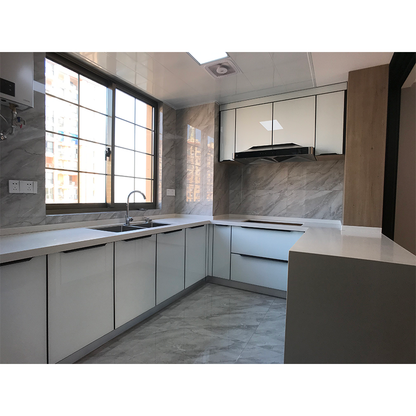 HUIBANG Simple Luxury Series solid wood cabinet（Products can be customized, price ask customer service）Solid wood multi-layer environmental protection cabinet  Cabinet door glass titanium crystal panel
