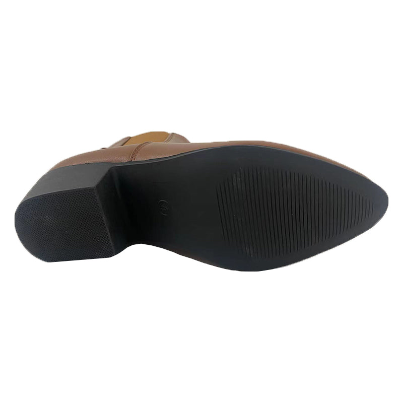 XINRUI Pointy ankle boots for women  Autumn and winter leather  Cold and Warm Protection（3000 pairs price）