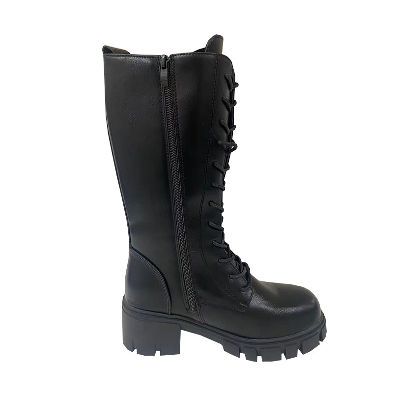 XINRUI  Women's ankle boots/long boots  Leather knight boots with chunky heels（3000 pairs price）