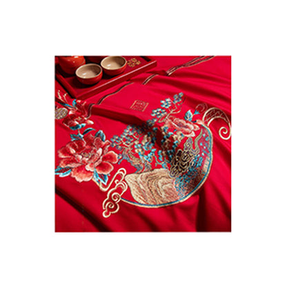 SHANGDIE Four sets of wedding bedding with flowers and weddings（Customized products, specific price ask customer service）Festive high-end embroidery kit