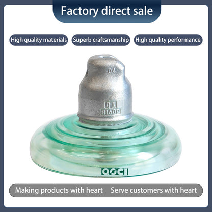 QOCI ELECTRIC 160KN Suspended Tempered Glass Insulator U160b（Starting from 1000，Specific price consulting customer service） Anti-Pollution glass Insulator