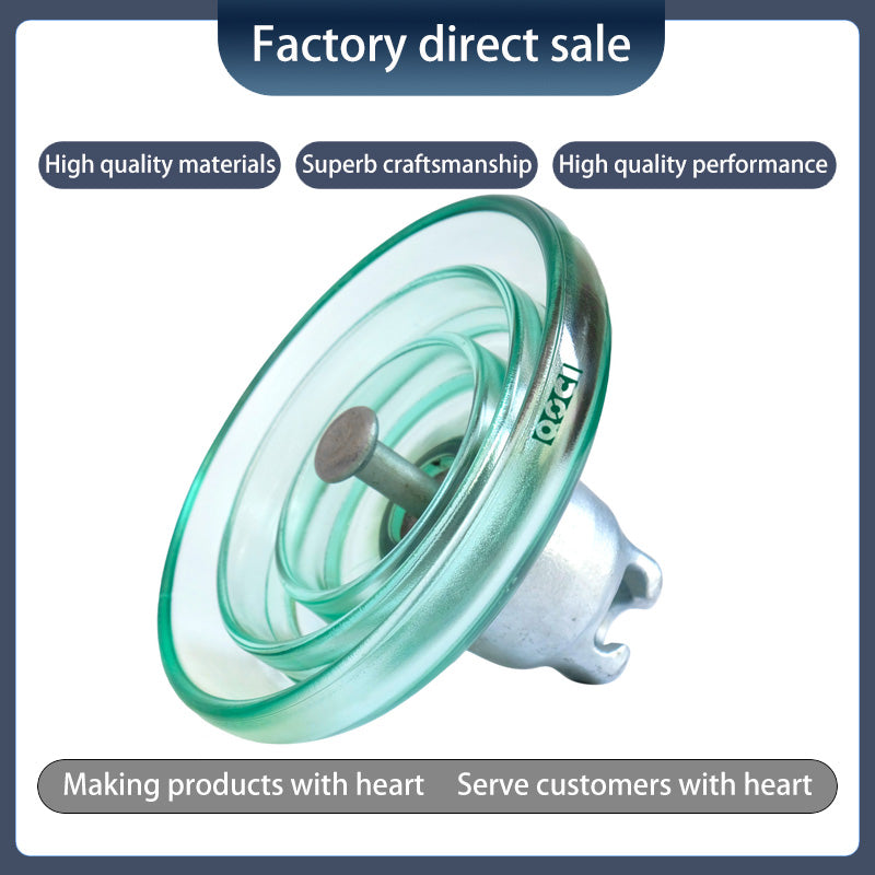 QOCI ELECTRIC 160KN Suspended Tempered Glass Insulator U160b（Starting from 1000，Specific price consulting customer service） Anti-Pollution glass Insulator