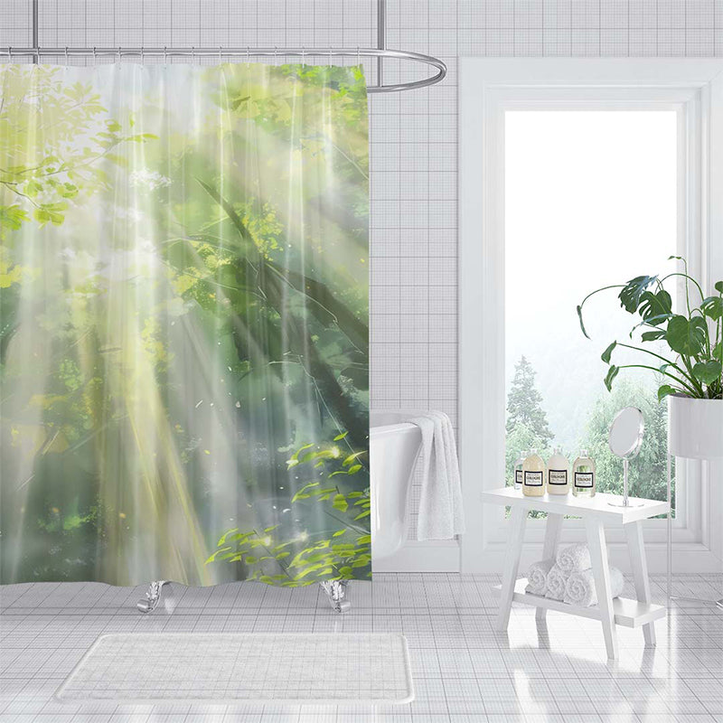 ZHENGYANG Shower curtain 1（Ask customer service for specific prices） Dry and wet separation perforation-free screen