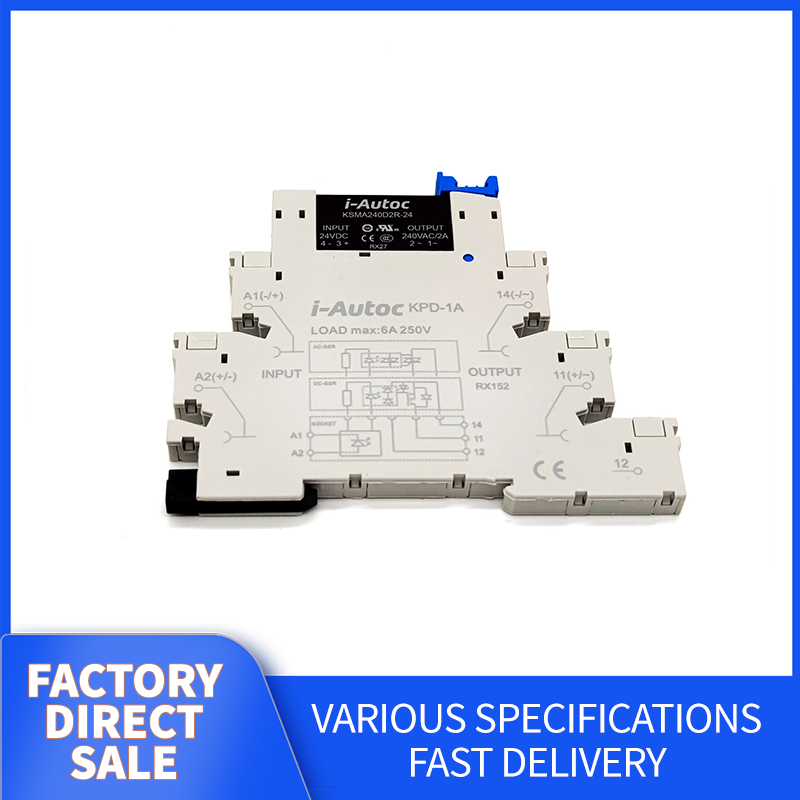 i-Autoc KSMA/KSMD Single Phase AC/DC Output Solid State Relay with Plug-in Socket Available. (Request customer service for specific prices)