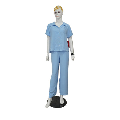 TETE Ice silk wrinkle set（Ask customer service for specific prices）smart casual  Ramie Shirt Set