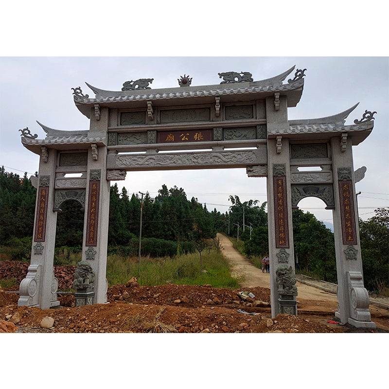 XIEXIN Stone archway, three doors（Ask customer service for specific prices）