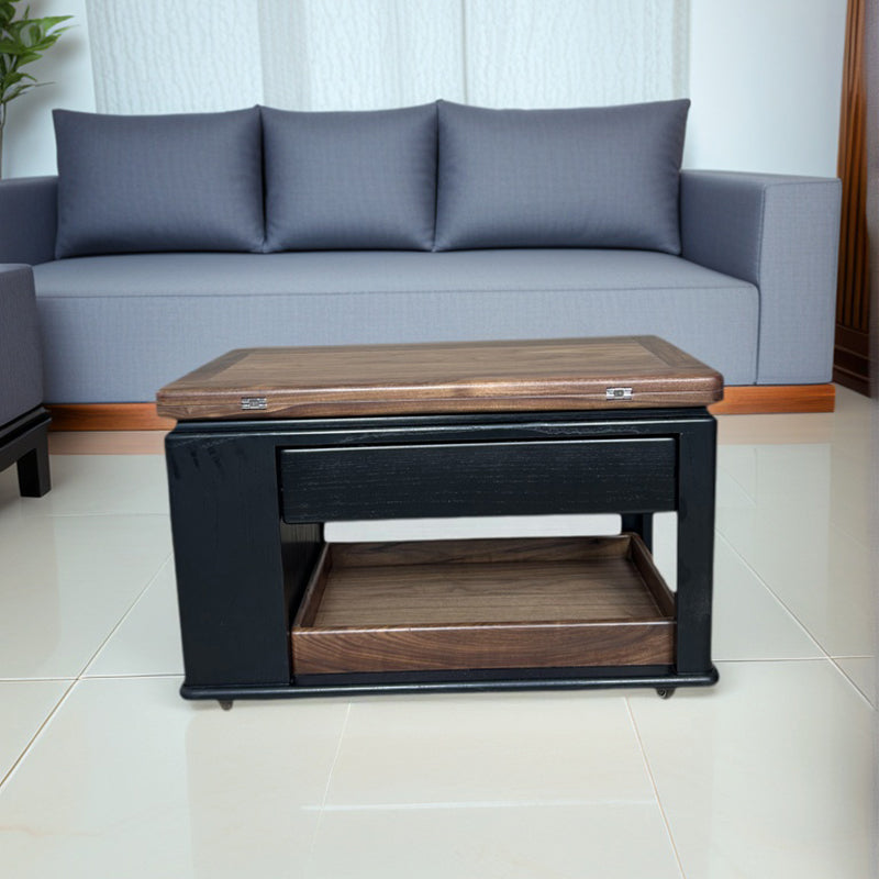 TONGLI coffee table   Solid wood coffee table living room  Rectangular Storage Coffee Table