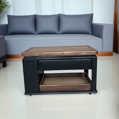 TONGLI coffee table   Solid wood coffee table living room  Rectangular Storage Coffee Table